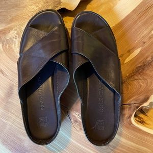 Dark brown Cole Haan slide wedges in size 7.5